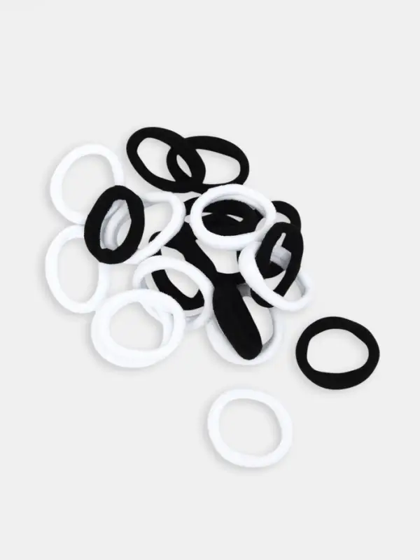 Резинки для волос, черные и белые, Кошечка Мари