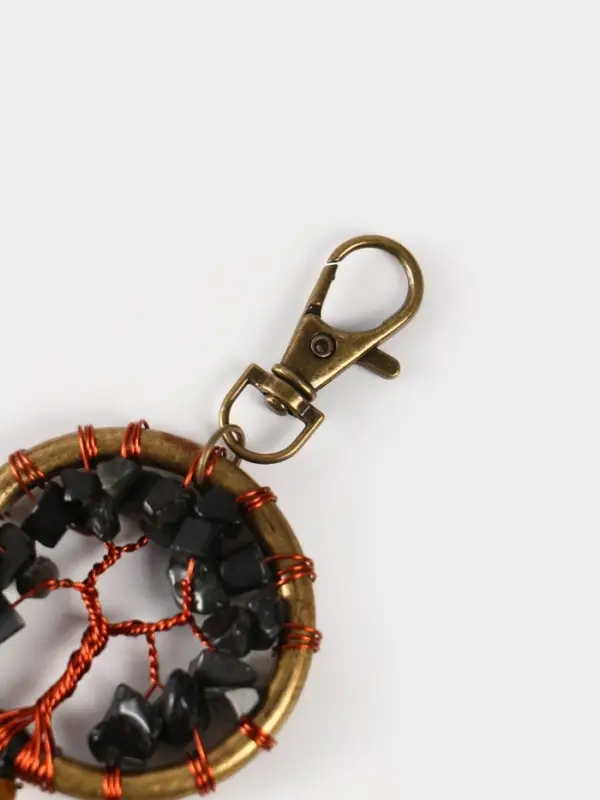 Брелок ловец снов "Великое древо" 19 см, цв. чёрный