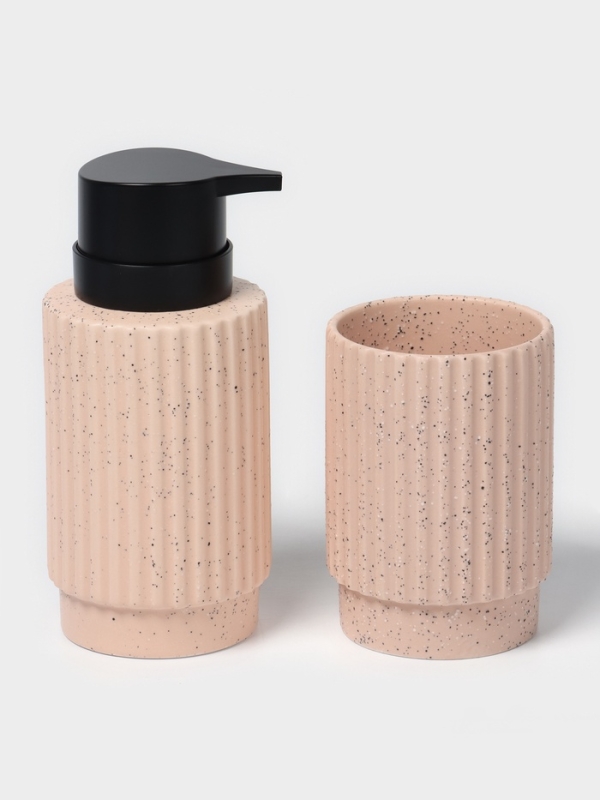 Набор для ванной "Крошка" 3 предмета (дозатор для мыла, стакан, мыльница)