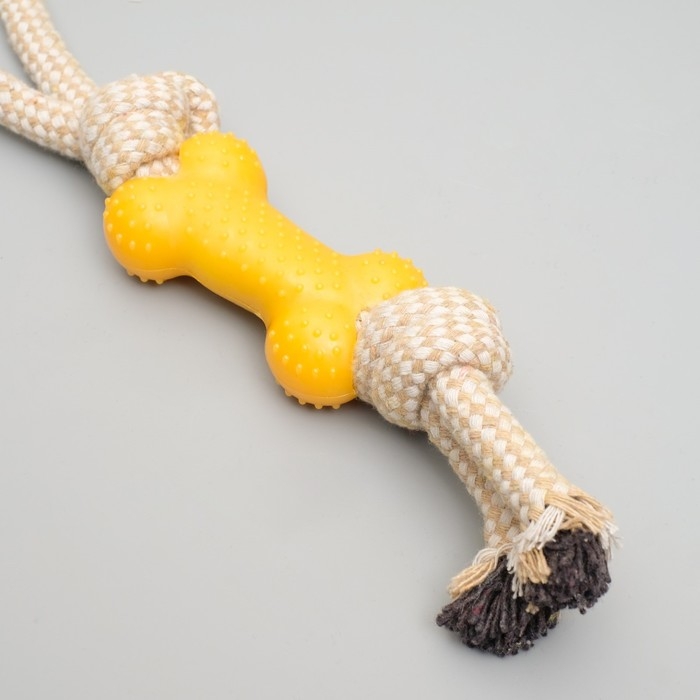 Игрушка канатная с косточкой, 90 г, микс цветов Игрушка канатная с косточкой, 90 г, микс цветов