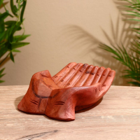 Сувенир дерево "Ладоши" коричневый цвет 25х18х8 см Сувенир дерево "Ладоши" коричневый цвет 25х18х8 см