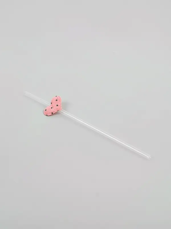 Трубочки для коктейля &laquo;Сердечки&raquo;, розовые (набор 6 шт)