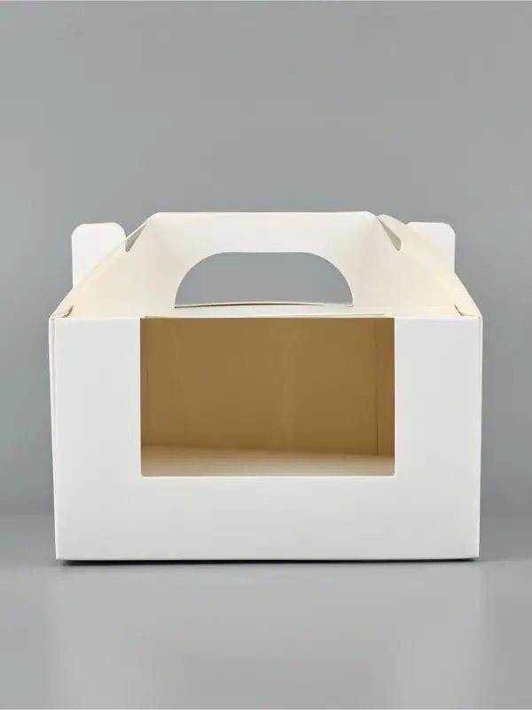 Упаковка для кондитерских изделий, под бенто - торт &laquo;Белая&raquo;, 14&times;14&times;8 см