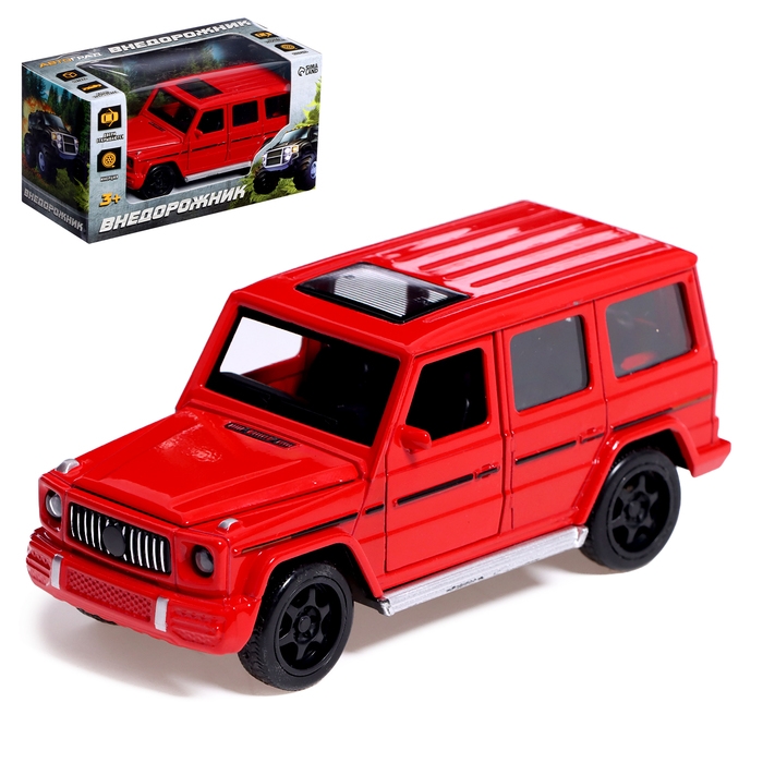 Машина металлическая &laquo;Внедорожник&raquo;, световые и звуковые эффекты, открываются двери, капот, инерция, цвет МИКС