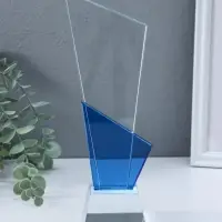 Стела наградная стекло "Обелиск" подставка h=4 ширина 6 и 8 см 5,7х8,2х25,2 см