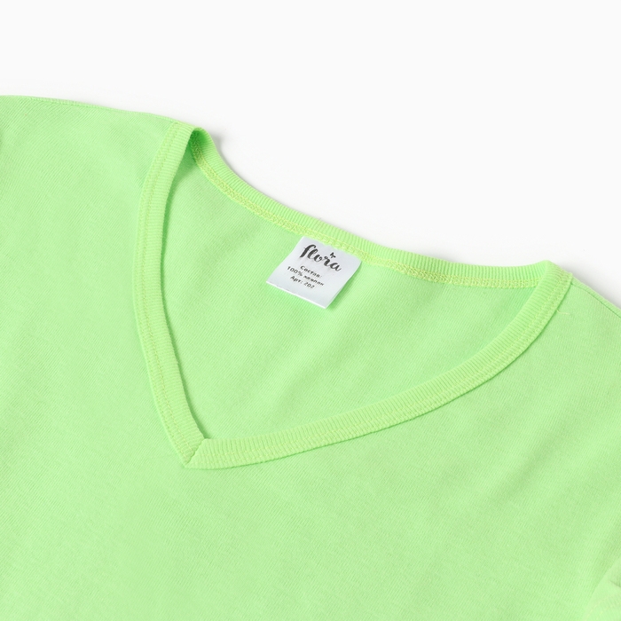 Футболка женская V-образный вырез, цвет св.зеленый, размер 46 Футболка женская V-образный вырез, цвет св.зеленый, размер 46