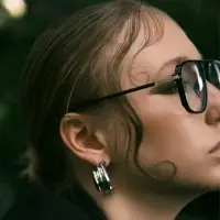 Серьги металл "Трио" на увеличение, цвет серебро