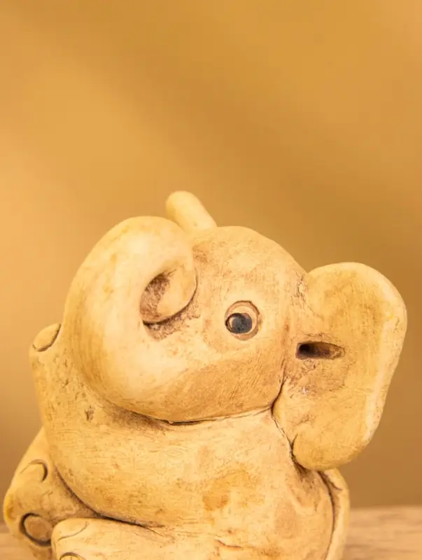 Сувенир &laquo;Слоненок&raquo;, 7&times;6.5&times;5 см, керамика, бежевый