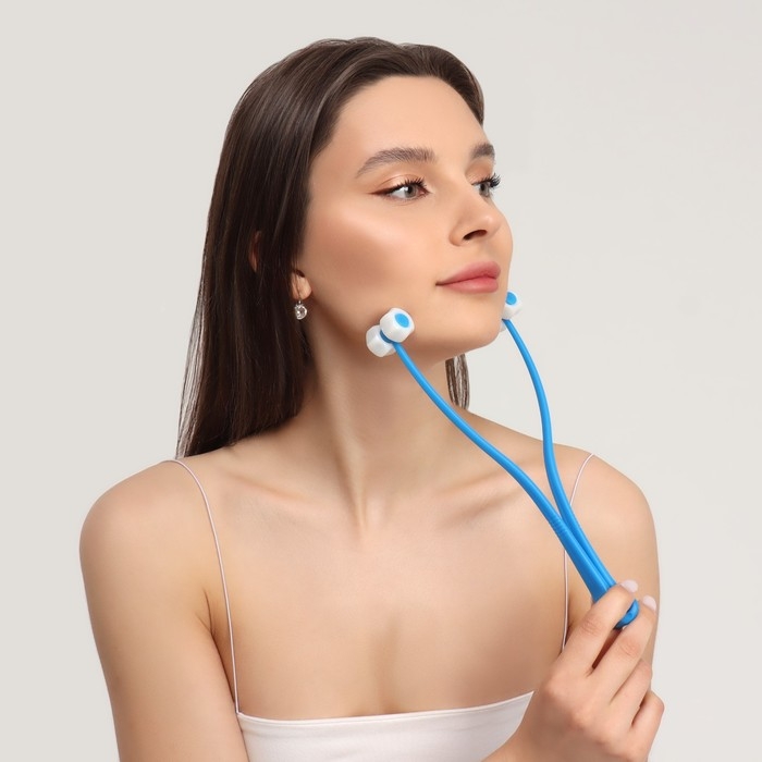 Массажёр для лица, 25 &times; 4,5 см, 4 ролика, цвет МИКС