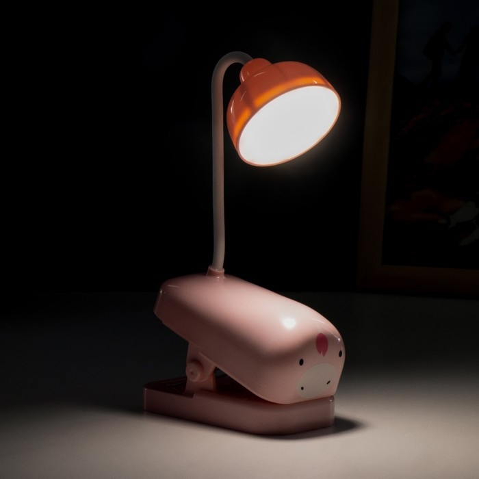 Настольная лампа на прищепке "Мультяши" LED 3Вт USB АКБ МИКС 5,7х10,5х25 см RISALUX