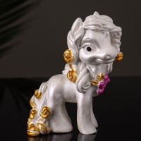 Статуэтка "Пони Красотка" 10х7х5 см, перламутр