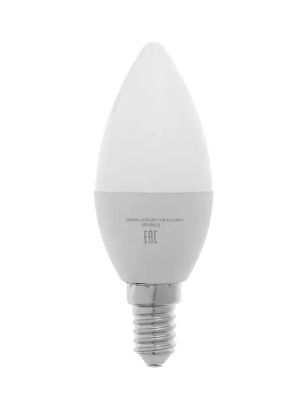 Лампа светодиодная TANGO, С37, 11 Вт, E14, 1045 Лм, 6500K, IP20, свечение холодное белое, матовое ст