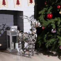 Светодиодная фигура «Серый олень» 44 × 65 × 15 см, металл, текстиль, батарейки ААх2 (не в комплекте), свечение тёплое белое Светодиодная фигура «Серый олень» 44 × 65 × 15 см, металл, текстиль, батарейки ААх2 (не в комплекте), свечение тёплое белое