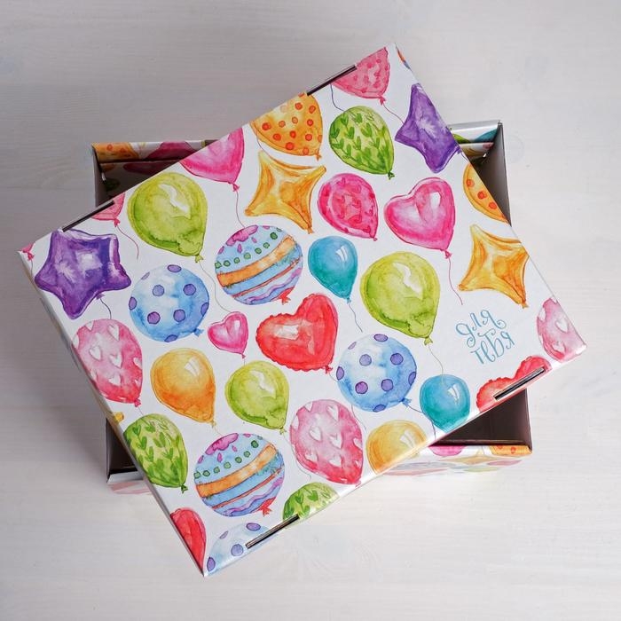 Коробка подарочная складная, упаковка, «Яркие шары», 31 х 25,5 х 16 см Коробка подарочная складная, упаковка, «Яркие шары», 31 х 25,5 х 16 см