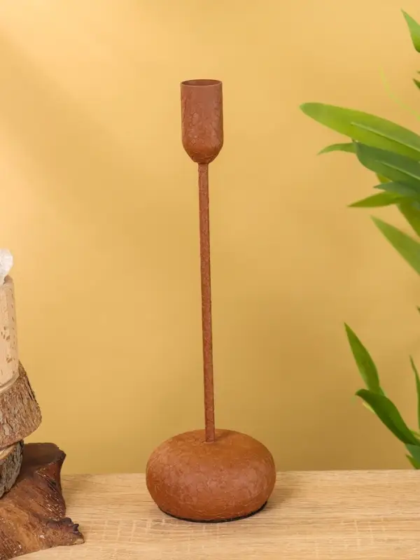 Подсвечник на 1 свечу текстурный "Бисквит" 8х8х25,5 см