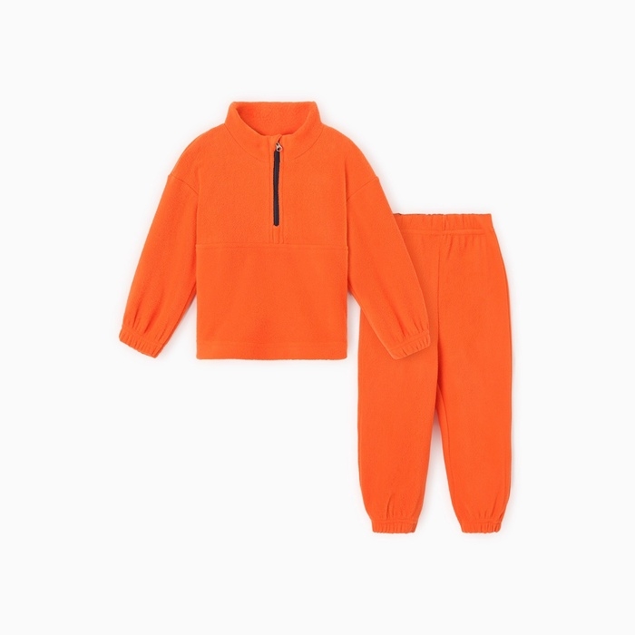 Костюм флисовый детский (джемпер и брюки) MINAKU цвет оранжевый, рост 86-92 см Костюм флисовый детский (джемпер и брюки) MINAKU цвет оранжевый, рост 86-92 см