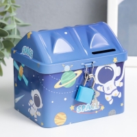 Копилка металл с замочком "Космические приключения" МИКС 12х9,5х10 см Копилка металл с замочком "Космические приключения" МИКС 12х9,5х10 см