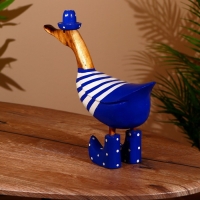 Сувенир "Уточка в синем" дерево 25х7х25 см