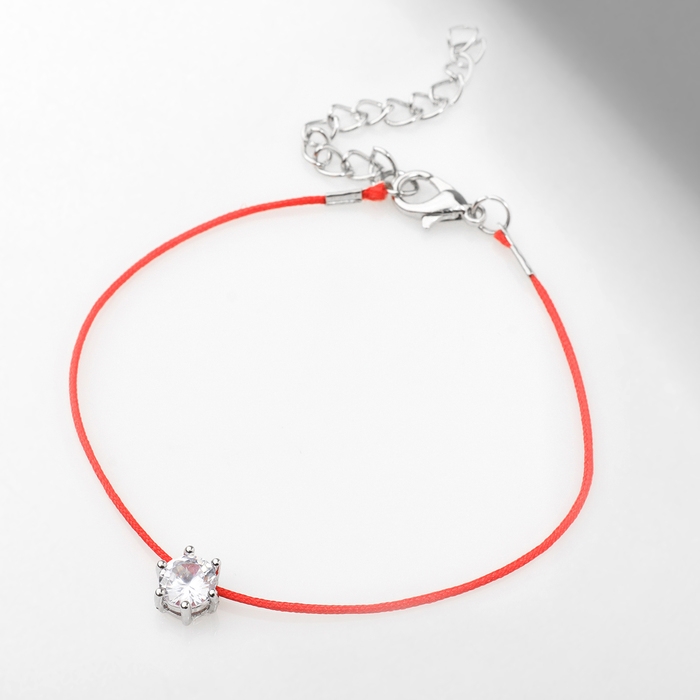 Браслет &laquo;Блеск&raquo; многогранник, цвет белый в серебре