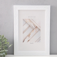 Фоторамка пластик "МИРАМ" 20х30 см, белый, волнистый