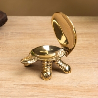 Сувенир-шкатулка "Черепаха в ромбики" латунь 10х6х3 см