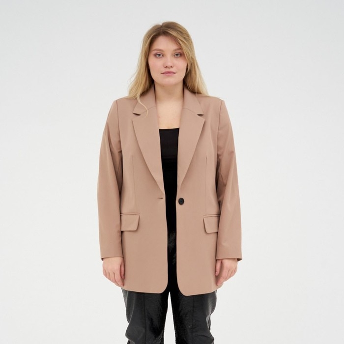 Пиджак женский MIST plus-size, р.58, бежевый Пиджак женский MIST plus-size, р.58, бежевый