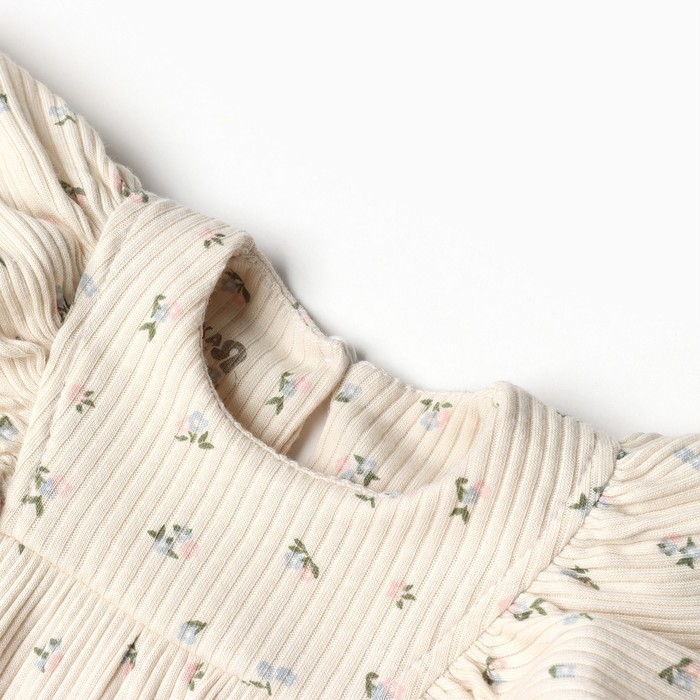 Платье с дл. рукавом Крошка Я Wildflowers, рост 62-68 см, бежевый Платье с дл. рукавом Крошка Я Wildflowers, рост 62-68 см, бежевый