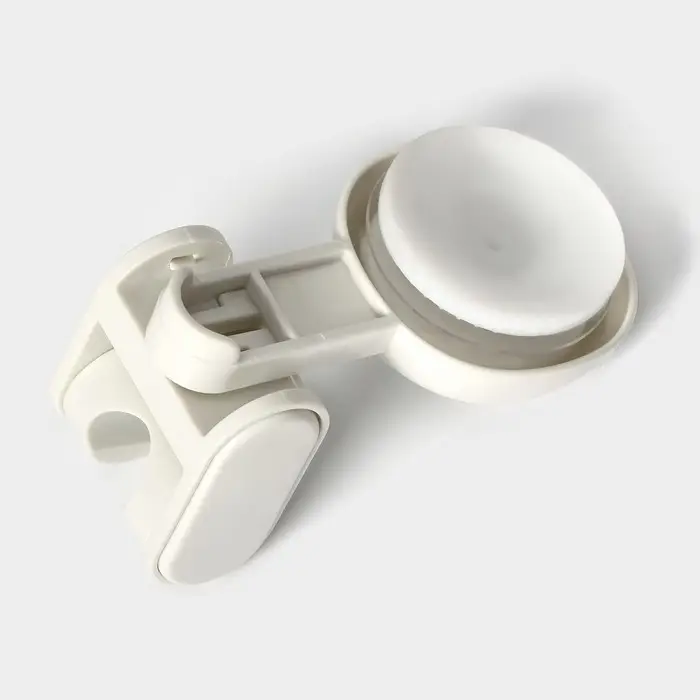 Держатель для душевой лейки на присоске, 6,8&times;5,5&times;12 см, цвет белый