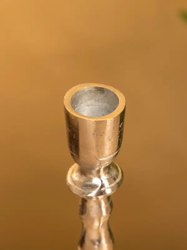 Подсвечник "Зима" 7х7х15 см, алюминий, цв. серебро