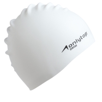 Шапочка для плавания силиконовая 49 гр, цвет белый