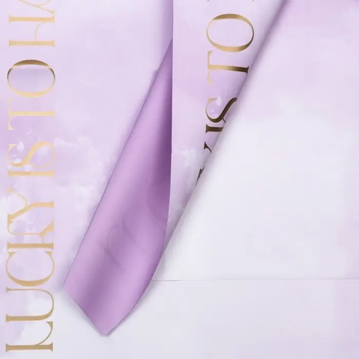 Пленка для цветов матовая, &laquo;Акварель&raquo;, 57&times;57 см, сиреневый