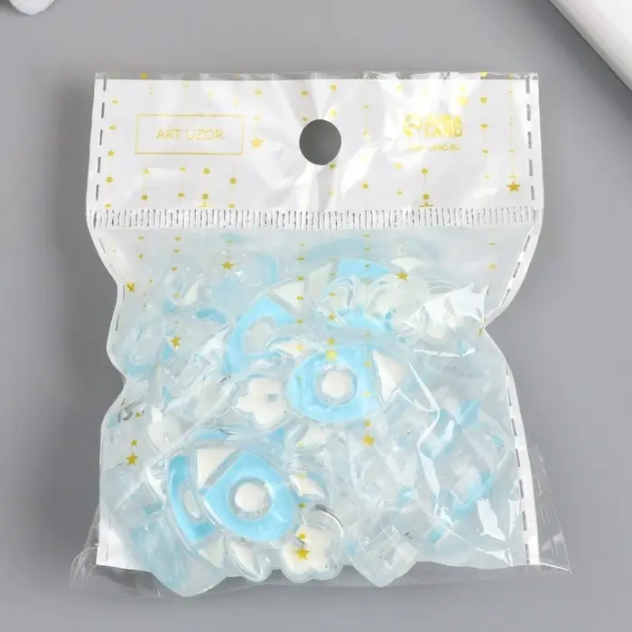 Бусина для рукоделия и плетения &laquo;Арт Узор. Голубая ракета&raquo;, пластик, 0.8&times;2.2&times;3.2 см