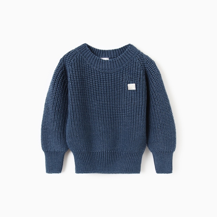 Джемпер вязаный Крошка Я, рост 92-98 см, синий