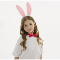 Карнавальный набор &laquo;Зайчишка&raquo;, ушки, хвостик, бабочка, термопринт