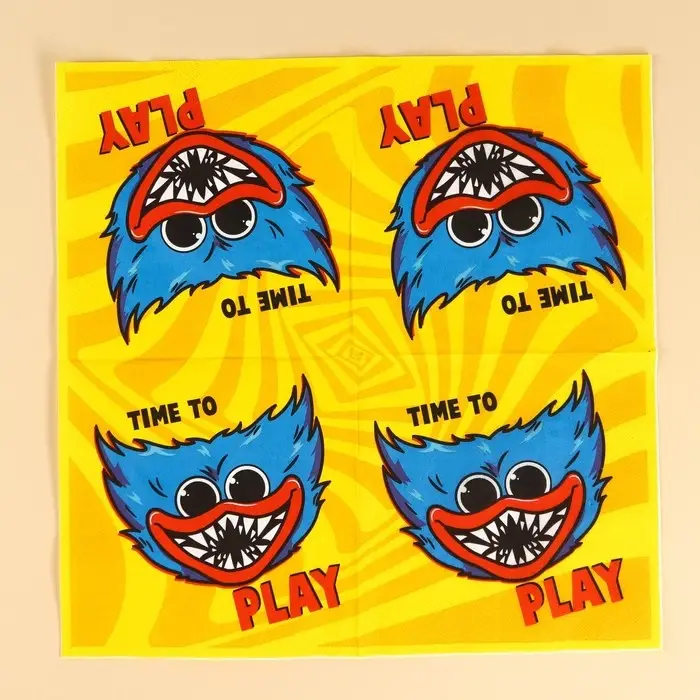 Салфетки бумажные &laquo;Хагги Вагги&raquo;, 33&times;33 см, 20 штук, 3-х слойные, Монстр