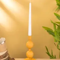 Подсвечник на 1 свечу &laquo;Песок&raquo;, с 2 сферами, 8.5&times;8.5&times;18+/- 1 см