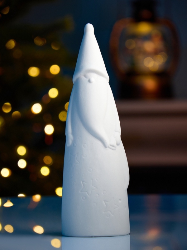 Светодиодная фигура "Дед Мороз в колпаке" 6х5.5х20.2 см, 1 LED, LR44x3(в компл.), свечение тёплое белое