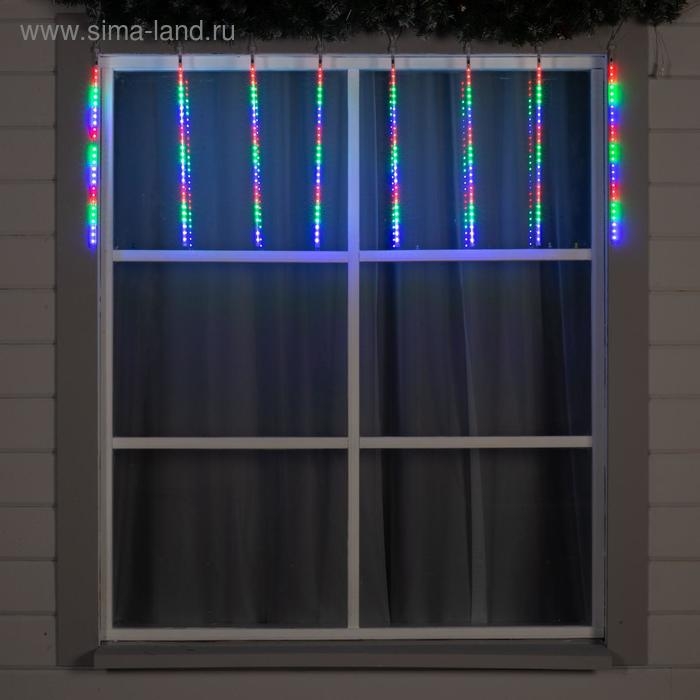 Гирлянда &laquo;Сосульки&raquo; 2.5 &times; 0.5 м, IP65, прозрачная нить, 288 LED, свечение мульти с эффектом стекания, 12 В