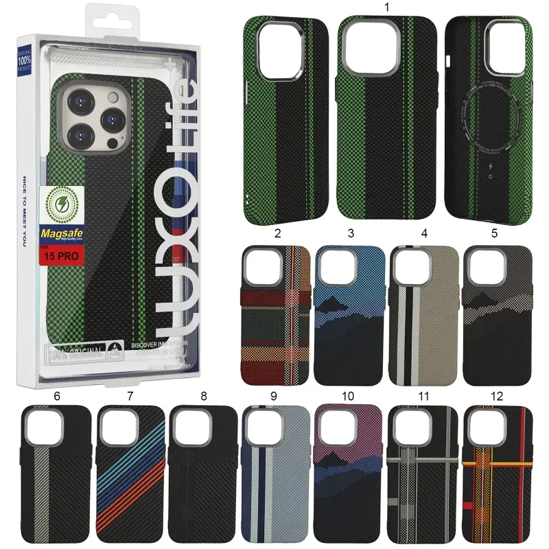 Чехол iPh 15 Pro Luxo Carbon