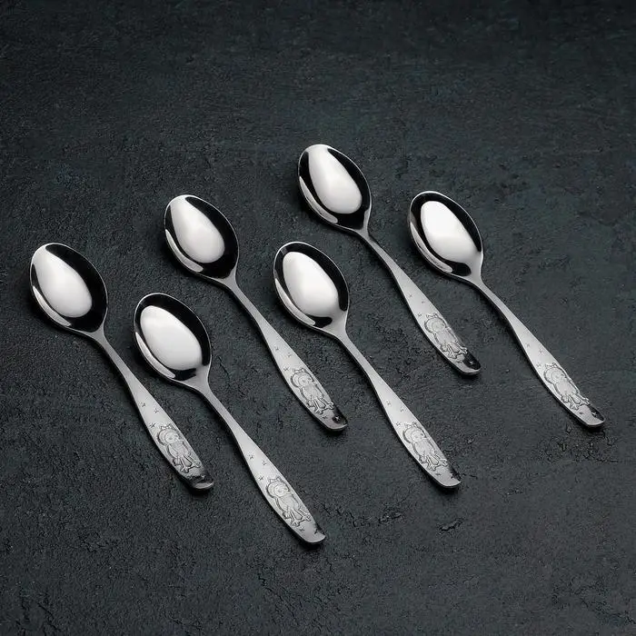 Ложка чайная &laquo;Антошка&raquo;, длина 14 см, толщина 2 мм, цвет серебряный