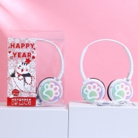 Новогодние наушники, накладные &laquo;Happy year&raquo;, с микрофоном