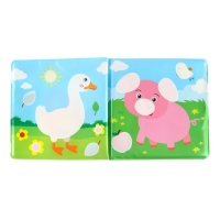 Книжка - игрушка для ванны Крошка Я &laquo;Рисуем пальчиками: животные фермы&raquo;, водная раскраска