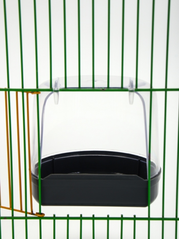 Купалка для птиц, внешняя 12 х 9 х 11 см, серая Купалка для птиц, внешняя 12 х 9 х 11 см, серая