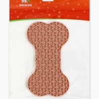 Коврик для лизания на присосках 11 х 20 см, бежевый Коврик для лизания на присосках 11 х 20 см, бежевый