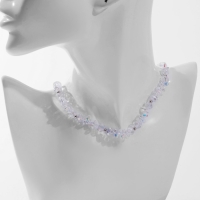 Колье &laquo;Крошка&raquo; блеск, цвет радужный в серебре, 40 см