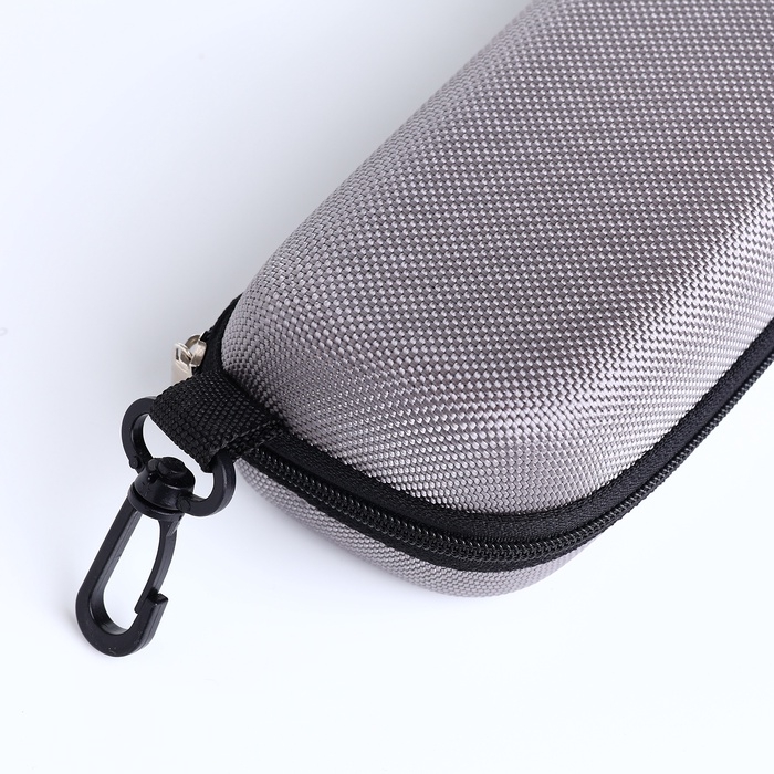 Футляр для очков на молнии, длина 17 см, цвет серый Футляр для очков на молнии, длина 17 см, цвет серый