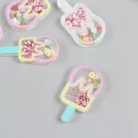 Шейкер для творчества акрил "Эскимо" с глиттером 0,5х2х4,1 см