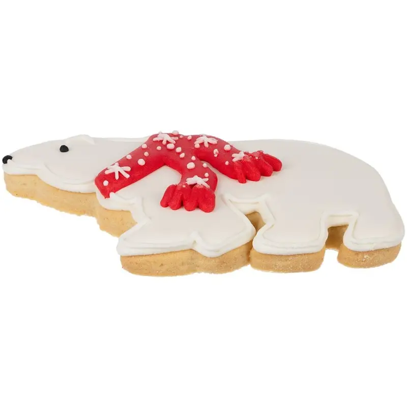 Печенье &laquo;Остаемся зимовать&raquo;, белое с красным