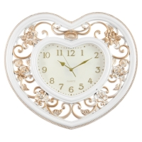 Часы настенные, серия: Интерьер, "Сердце", дискретный ход, 1АА, d-25.5 см, 55 х 48 см