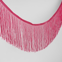 Тесьма декоративная &laquo;Бахрома&raquo;, 15 см, 5 &plusmn; 0,5 м, цвет малиновый